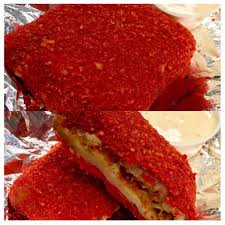 This Weeks Appetizer Special Flamin Hot Pizza Puff We Take And Par Cook The Pizza Puff To Cook The Exterior Dough And Then Cooking Recipes Cooking Recipes