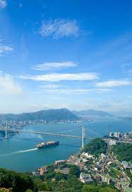 関門海峡 関門橋 下関市火の山公園 美しい景色 日本旅行 観光