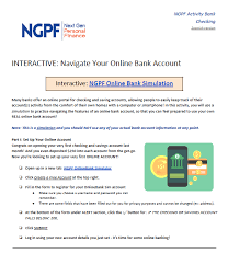Types of saving accounts 5 roleplay: Ngpf Activity Bank Checking Scanish Version Ngpf Next Chegg Com