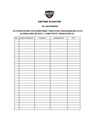 Permohonan kesediaan menjadi donatur tetap Daftar Pemberi Sumbangan