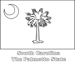 South carolina was the first of the 13 colonies that declared independence from the british crown during the american revolution and was the 8th state to ratify the u.s. Large Printable South Carolina State Flag To Color From Netstate Com
