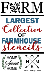 Love The Magnolia House Farmhouse Style Our Stencil Collection 30 Farmhouse Stencil Designs Is An Inexpen Farmhouse Style Decorating Stencils Stencil Designs