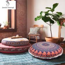 Mandala Yoga Floor Pillow Trendy Bohemian Decor Cushions Which Are Exclusively Designed By Our India Ar Large Floor Pillows Meditation Room Meditation Rooms
