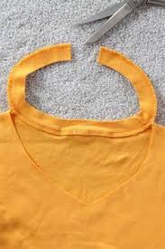 How To Turn A Crew Neck T Shirt Into A V Neck Ehow Altering Clothes Sewing Clothes Sewing Techniques