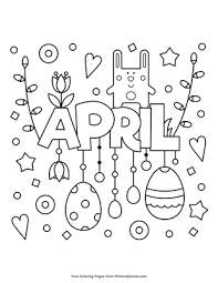 When we think of october holidays, most of us think of halloween. April Coloring Page Free Printable Pdf From Primarygames