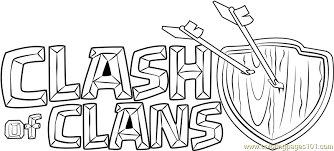 The game includes a lot of beautiful images of famous car brands, including bmw, audi, porsche, and lamborghini. Clash Of Clans Logo Coloring Page For Kids Free Clash Of The Clans Printable Coloring Pages Online For Kids Coloringpages101 Com Coloring Pages For Kids