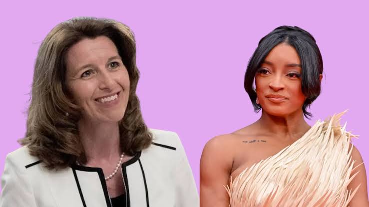 Kathy Warden and Simone Biles