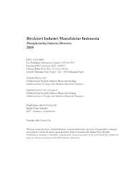 Memastikan sistem manajemen (sistem mutu, k3, 5r, program/sistem perusahaan lainnya) dilaksanakan secara efektif dan efisien dibagiannya. Https Media Neliti Com Media Publications 48660 Id Direktori Industri Manufaktur Indonesia 2015 Pdf
