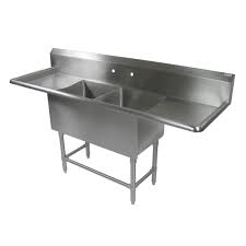 compartment sink: 2 bowl 2
