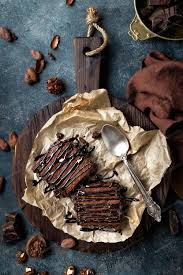 Chocolate Brownie Cake Dessert With Nuts On Dark Background Directly Above Flat Lay By Sea Wave S Food Photography Dessert Food Flatlay Dessert Photography
