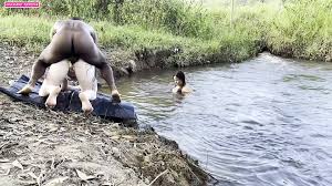 Outdoor Sex Sunbathing by the River I Put Two Hot Girls to Suck and Tore  Them Both Cumming Inside