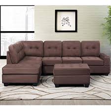 Check spelling or type a new query. Meritline Reversible Sectional Couch For Living Room Upholstered Fabric L Shaped Sofa 4 Seat Sectional With Chaise And Farmhouse Goals