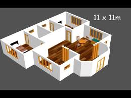 Let forrent.com be your apartment finder for the best houses. Small House Plan 11 X 11m 2 Bedroom With American Kitchen 2019 Youtube