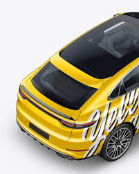 Download Coupe Crossover Suv Mockup Back Half Side View High Angle Shot In Vehicle Mockups On Yellow Images Object Mockups PSD Mockup Templates