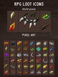Free Rpg Loot Icons Pixel Art Craftpix Net Pixel Art Cool Pixel Art Pixel Art Games