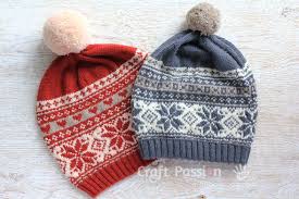 This garden of flower knitting patterns can be used for all sorts of knitting projects: Fair Isle Beanie Free Knitting Pattern Craft Passion