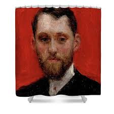Portrait Of The Painter Charles Theriat Shower Curtain