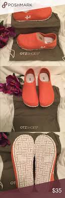 Otz Coarse Linen Slip Ons New Coral Coarse Linen Slip On