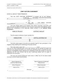 Joint Venture Agreement Templates Agreement Sample Templates With Regard To Free Simple Joint Venture Agreement Template 10 Joint Venture Venture Agreement
