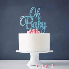 Amazon Com Blue Glitter Oh Baby Cake Topper Boy And Girl Baby Shower Party Supplies Decor T Oh Baby Cake Topper Birthday Cake Toppers Baby Shower Cake Topper