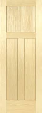 Poplar Interior Door Slab 3 Panel Craftsman 34 X 80 In 2021 Doors Interior Door Installation Light Hardwood