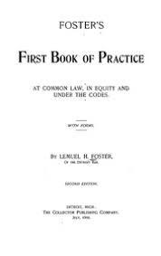 download book foster s first book of practice at common law in equity and  under the codes with forms pdf