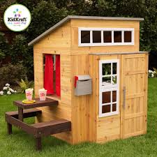 Amazon Com Kidkraft Modern Outdoor Playhouse Toys Games Casas Ninos Madera Casita Madera Ninos Casas De Juego