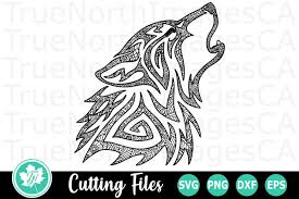 Frame border art abstract rainbow music silhouette geometric floral svg. Zentangle Howling Wolf An Animal Svg Cut File 287481 Cut Files Design Bundles