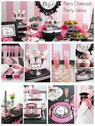 Our party in paris party supplies feature the cutesy parisian design of the eiffel tower, poodles in pink and and black. Pink And Black Paris Party Theme Ideas And Decor In 2021 Paris Birthday Parties Parisian Birthday Party Paris Theme Party