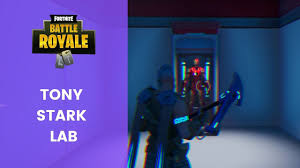 Once in, your eyes will be greeted to a bunch of orange computer screens, a fancy car, and around the corner you'll even see the iron man suit. Fortnite Discover Tony Stark S Hidden Lake House Laboratory Youtube