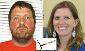 Hog farmer is accused of murdering wife by stabbing her in the back with a  corn rake