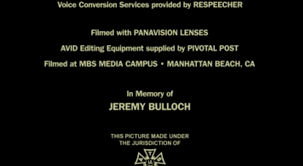 30 dreamworks post production inc. Jeremy Bulloch Remembered In The End Credits Of The Mandalorian Fantha Tracks