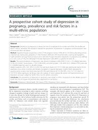 The edinburgh postnatal depression scale. A Prospective Cohort Study Of Depression In Pregnancy Prevalence And Risk Factors In A Multi Ethnic Population Topic Of Research Paper In Health Sciences Download Scholarly Article Pdf And Read For Free