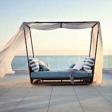 5 small outdoor patio ideas. Portofino Outdoor Daybed With Canopy Contemporary Patio Chicago By Home Infatuation Houzz Nz