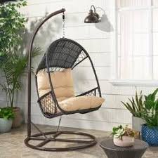 Weller Outdoor Wicker Basket Swing Chair With Stand In 2020 Swinging Chair Egg Swing Chair Outdoor Lounge Chair Diy