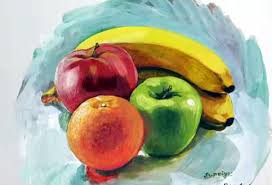 Dessin Et Peinture Video 1976 Une Nature Morte Aux Fruits En Vert Orange Rouge Et Jaune Peinture Acrylique Sur Papier Le Blog De Lapalettedecouleurs Videos De Peinture Nature Morte Peinture Acrylique