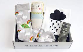 Baba Box Rainbow Baby Gift Box Includes Unisex Baby Tights Monochrome Rain Cloud Vest Irish Craft Chocolate Unisex Baby Gifts Rainbow Baby Gift Baby Gifts