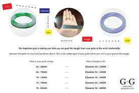 Jadeite Jade Bangle 52 54 56 58 Size Chart