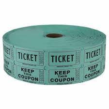 Green Double Raffle Ticket Roll Raffle Tickets Raffle Carnival Tickets