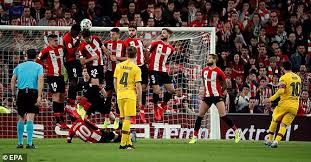 Head to head statistics and prediction, goals, past matches, actual form for la we found streaks for direct matches between athletic bilbao vs barcelona. Athletic Bilbao 1 0 Barcelona Copa Del Rey Quarter Final Live Score And Updates Daily Mail Online