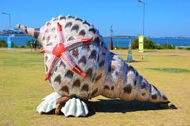 Giant Mosaic Sea Shell Iridescent Glass Sculpture At Bayside Sydney Nsw Australia Fromia Monilis Starfish Glass Mosaic Ar Glass Mosaic Art Artwork Mosaic Art