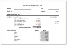 How to reconcile petty cash. Simple Cash Drawer Reconciliation Form Vincegray2014