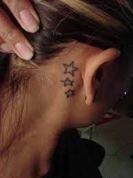 If you want a tattoo that is is not that noticeable when it comes to location, then this is the perfect one. Star Tattoo Behind Ear Tattoo Image Collection