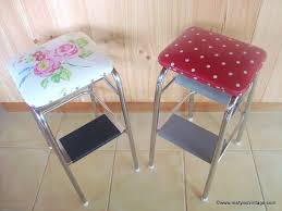 retro kitchen step stool makeover