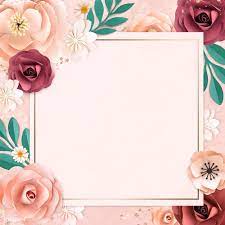 Download Premium Psd Of Square Paper Craft Flower Frame Template Flower Frame Flower Background Wallpaper Frame Template