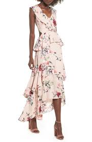 Free Shipping And Returns On Leith Ruffle High Low Maxi Dress At Nordstrom Com The Best Of Vintage Romance This Floral High Low Maxi Dress Dresses Maxi Dress