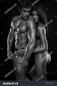 Halfnaked Sexy Couple Beautiful Woman Holding Stock-foto 190650101 |  Shutterstock
