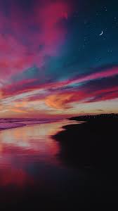 In The Night Sunset Iphone Wallpaper Iphone Wallpaper Sky Beautiful Wallpapers
