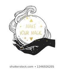 Female Hand Holding Magic Crystal Ball Vector Hand Drawn Illustration With Place For Text Crystal Ball Tattoo Crystal Illustration Crystal Ball