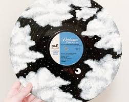 Honey Bee Painted Record Hand Painted Vinyl Records Wall Etsy In 2020 Record Wall Art Vinyl Record Art Ideas Custom Wall Art